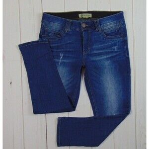 Democracy Jeans Size 10 AB Technology Denim Dark Wash Stressed Pockets Stretch